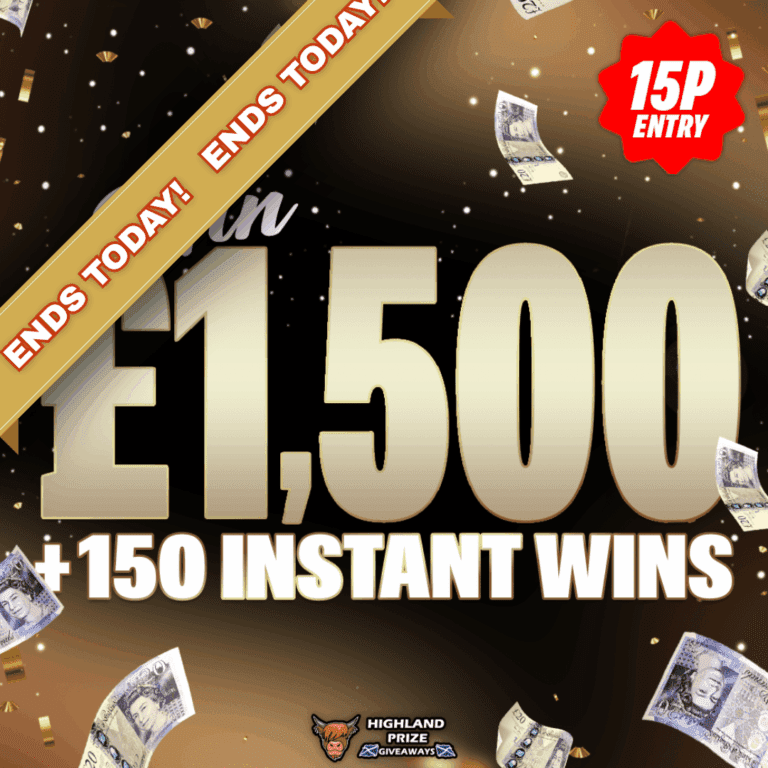 £1,500 CASH + 150 INSTANT WINS - Highland Prize Giveaways