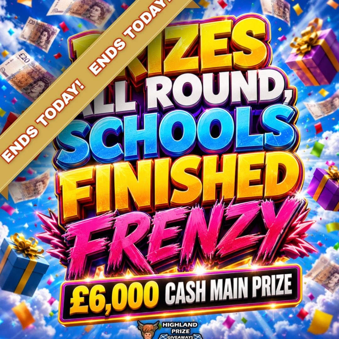 PRIZES ALL ROUND, SCHOOLS FINISHED FRENZY – £6,000 CASH END PRIZE
