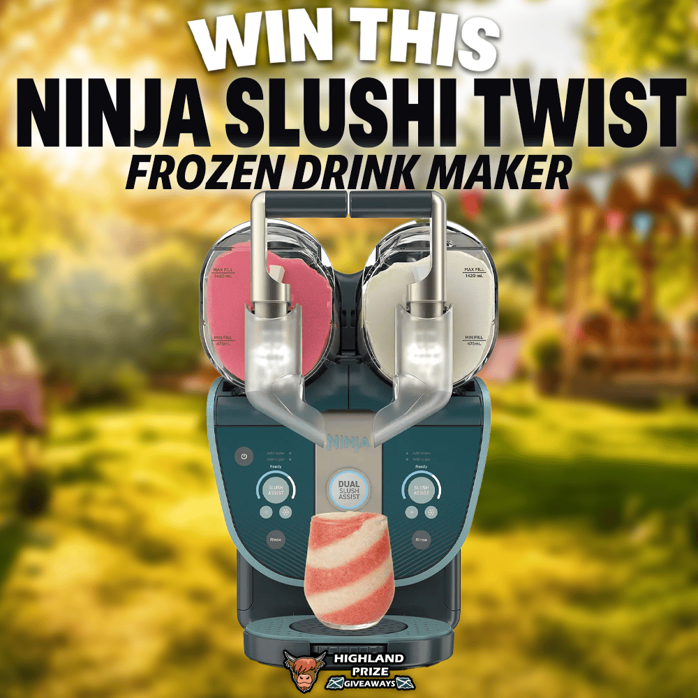 NINJA SLUSHI TWIST FROZEN DRINK MAKER OR £300 CASH ALTERNATIVE + 10 INSTANT WINS