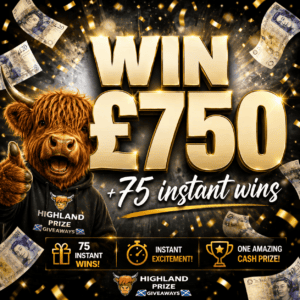 £750 CASH + 75 SITE CREDIT INSTANT WINS TUESDAY 6TH OCTOBER