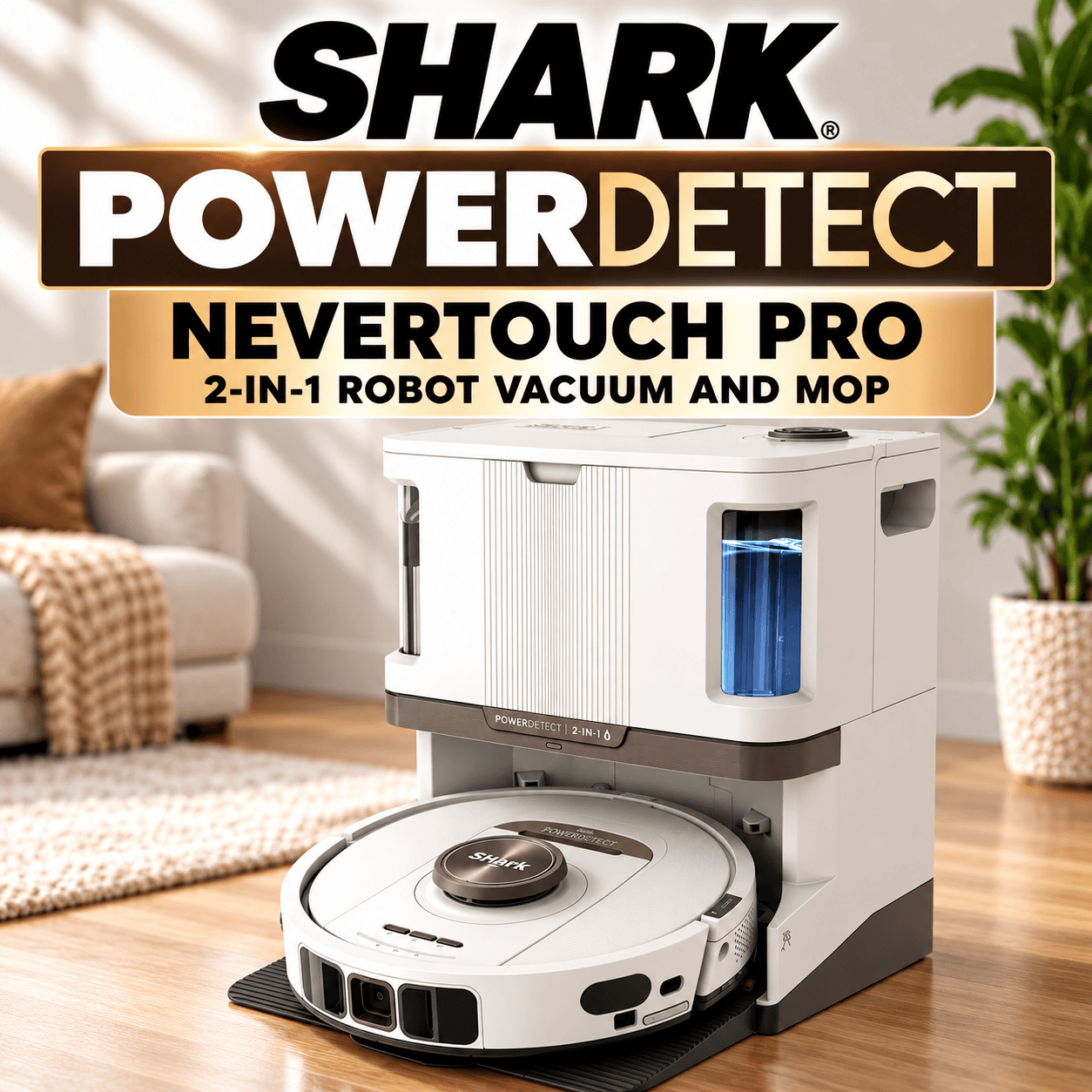 SHARK POWERDETECT NEVERTOUCH PRO 2-IN-1 ROBOT VACUUM AND MOP